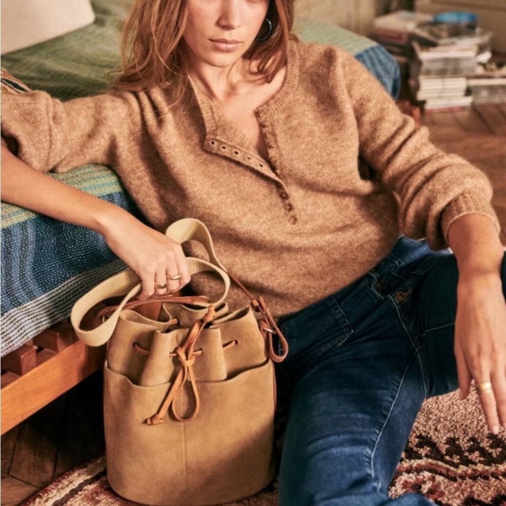 Sezane Leon Jumper Brown Women's Sweater